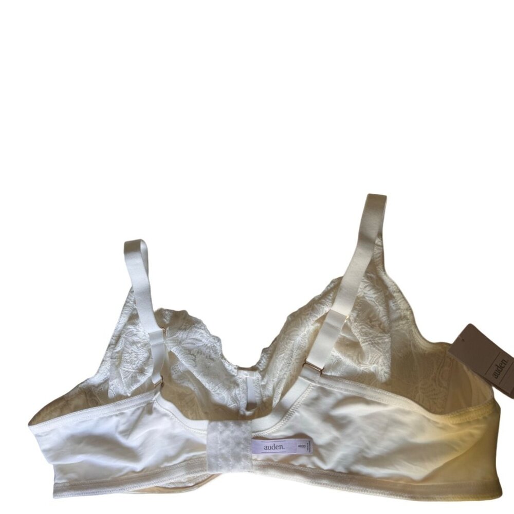 Unlined Full Coverage Underwire Bra 46DD Adjustable Straps Lace White Auden - Picture 12 of 16
